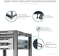 StarTech 4-Post 8U Mobile Open Frame Server Rack — image 4