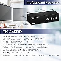 TRENDnet TK-440DP 4-Port Dual Monitor DisplayPort KVM Switch — image 2