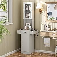 RESHABLE Salon Station for Hair Stylists, White — image 1