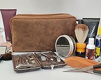 Rustic Town Full Grain Leather Travel Toiletry Bag - Brown — image 7