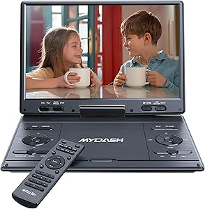 MYDASH 14.9″ Portable DVD Player with 12.5″ Swivel Screen Review