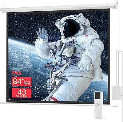 Pyle 84″ Motorized Projector Screen