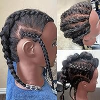 Czrleaty African Human Hair Mannequin Head 16 inch — image 3