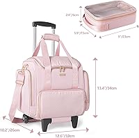 Prokva Rolling Makeup Case with 4 Removable Bags, Pink — image 6