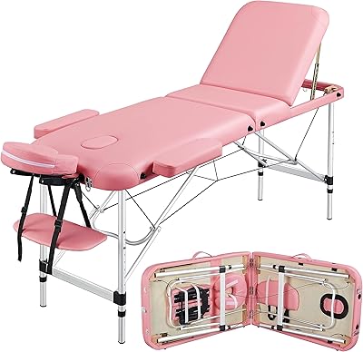 Yaheetech Portable Massage Table Pink 23 inch