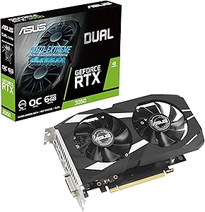 ASUS Dual NVIDIA GeForce RTX 3050 6GB OC Edition Graphics Card
