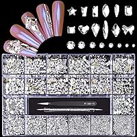 Yzzseven Rhinestone Set 600 White Diamonds + 2500 Flat Rhinestones — image 1