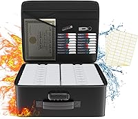 Tamfile Fireproof Photo Storage Box with 18 Clear Photo Cases — image 1