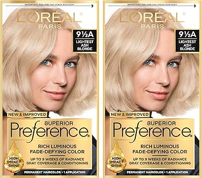 L'Oreal Paris Superior Preference Hair Color 9.5A Lightest Ash Blonde
