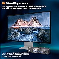 AOOCOO 8K 3 PC 2 Monitor KVM Switch — image 5