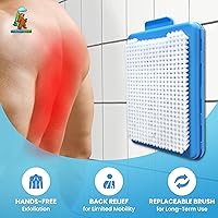 ShowerTree Wall-Mounted Back & Body Shower Scrubber (Blue) — image 2