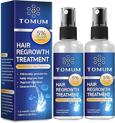 TOMUM 5% Minoxidil Spray Hair Regrowth Treatment 100mL