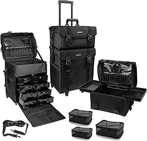 SHANY Makeup Artist Soft Rolling Trolley Cosmetics Case Review