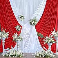Tao-Ge 4 Panels Red Backdrop Curtains 5' x 12' for Photography & Event Decorations — image 9
