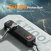 Diivoo Waterproof Surge Protector with 50 FT Extension Cord — image 4
