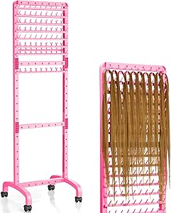 Yumkfoi Adjustable Braiding Rack with 160 Pegs