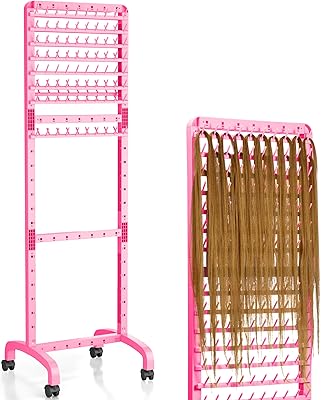 Yumkfoi Adjustable Braiding Rack with 160 Pegs