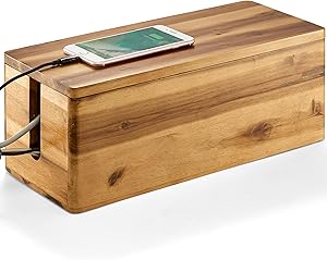Tidita Acacia Wood Cable Management Box 16″ L Review