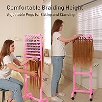 Yumkfoi Adjustable Braiding Rack with 160 Pegs — image 4