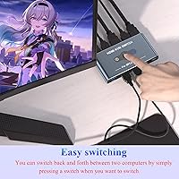 AUKOKIOULA KVM Switch 2 Computers 1 Monitor 4K@60Hz — image 5