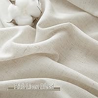 RYB HOME Linen Blend Curtains 36″L x 52″W, 2 Panels Set — image 2
