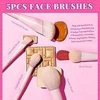 Jessup 14-Piece Pink Makeup Brush Set — image 3