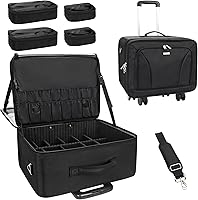 MONSTINA Rolling Makeup Train Case with 4 Wheels — image 1