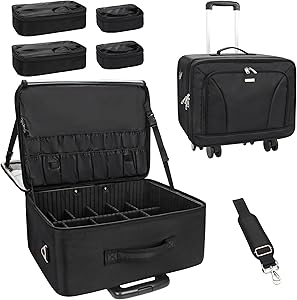 MONSTINA Rolling Makeup Train Case with 4 Wheels Review