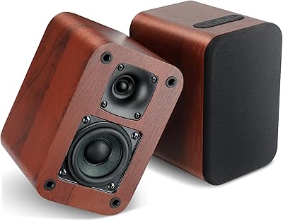 RIOWOIS DS6701NP Powered Bluetooth Bookshelf Speakers