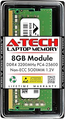 A-Tech 8GB DDR4 3200 MHz SODIMM Laptop RAM