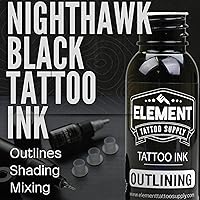 Element Tattoo Supply Nighthawk Black Tattoo Ink 8oz — image 2