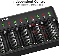 BONAI 16-Bay AA AAA Battery Charger for NiMH NiCD — image 3