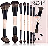 Jessup 7pcs Double Sided Makeup Brushes Set – Peach Dust — image 1