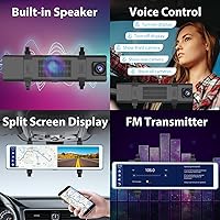 Podofo RM Front & Rear Mirror Dash Cam 11.26 Inch — image 6