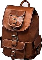 Jaald 16″ Genuine Leather Retro Rucksack Backpack — image 2