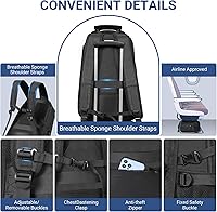 Banlole 17.3 Inch Travel Laptop Backpack with Shoe Compartment — image 5