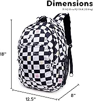 J World New York School Backpack JWS-49 Icon Checkers — image 7