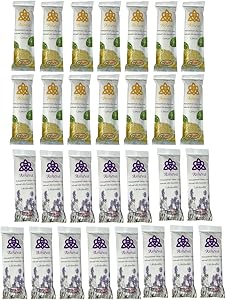 Asheva 8″ x 9″ Individually Wrapped Oshibori Towels - Lavender, Lemon, Tea Tree Scents (25 Pack)
