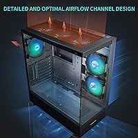 MUSETEX K2 ATX Mid Tower Gaming PC Case — image 3