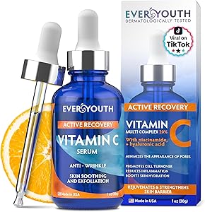 Everyouth Vitamin C Serum 20% with Hyaluronic Acid, Niacinamide & Collagen Peptides - 1 oz Review