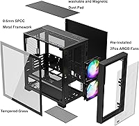 PCCOOLER C3D310 BK ARGB Mid Tower PC Case — image 3