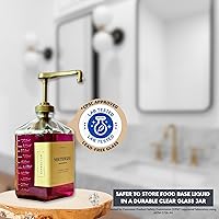 eBun Goldengleam Glass Mouthwash Dispenser with Gold Plastic Pump, 37oz — image 4