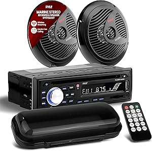 Pyle PLCDBT75MRB Bluetooth Car Stereo with Waterproof Marine Speakers Review