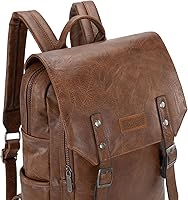 Montana West × Wrangler Brown Leather Laptop Backpack for Women Men — image 6