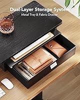 HUANUO Large Dual Monitor Stand with Drawer — image 7