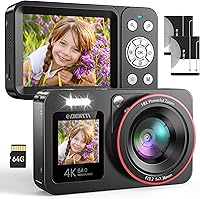 DEATTI CV01 Digital Camera 64MP 4K with Dual Screens — image 1