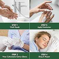 Cottonnerie Organic Cotton Gloves for Dry Hands Sleeping, Medium, 4 Pairs — image 4