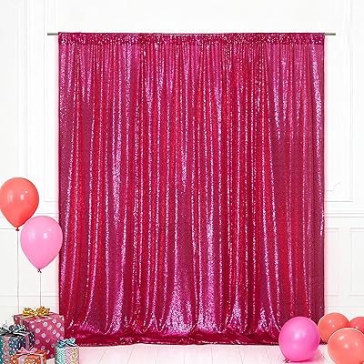 Eternal Beauty Hot Pink Sequin Backdrop 20x10 Ft