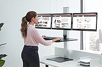 Victor DC475 High Rise Electric Triple Monitor Standing Desk Converter — image 4
