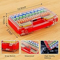 RESGKZE Battery Organizer Storage Holder Box Case with Tester — image 6